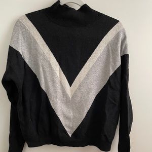 Black Mockneck Sweater, S